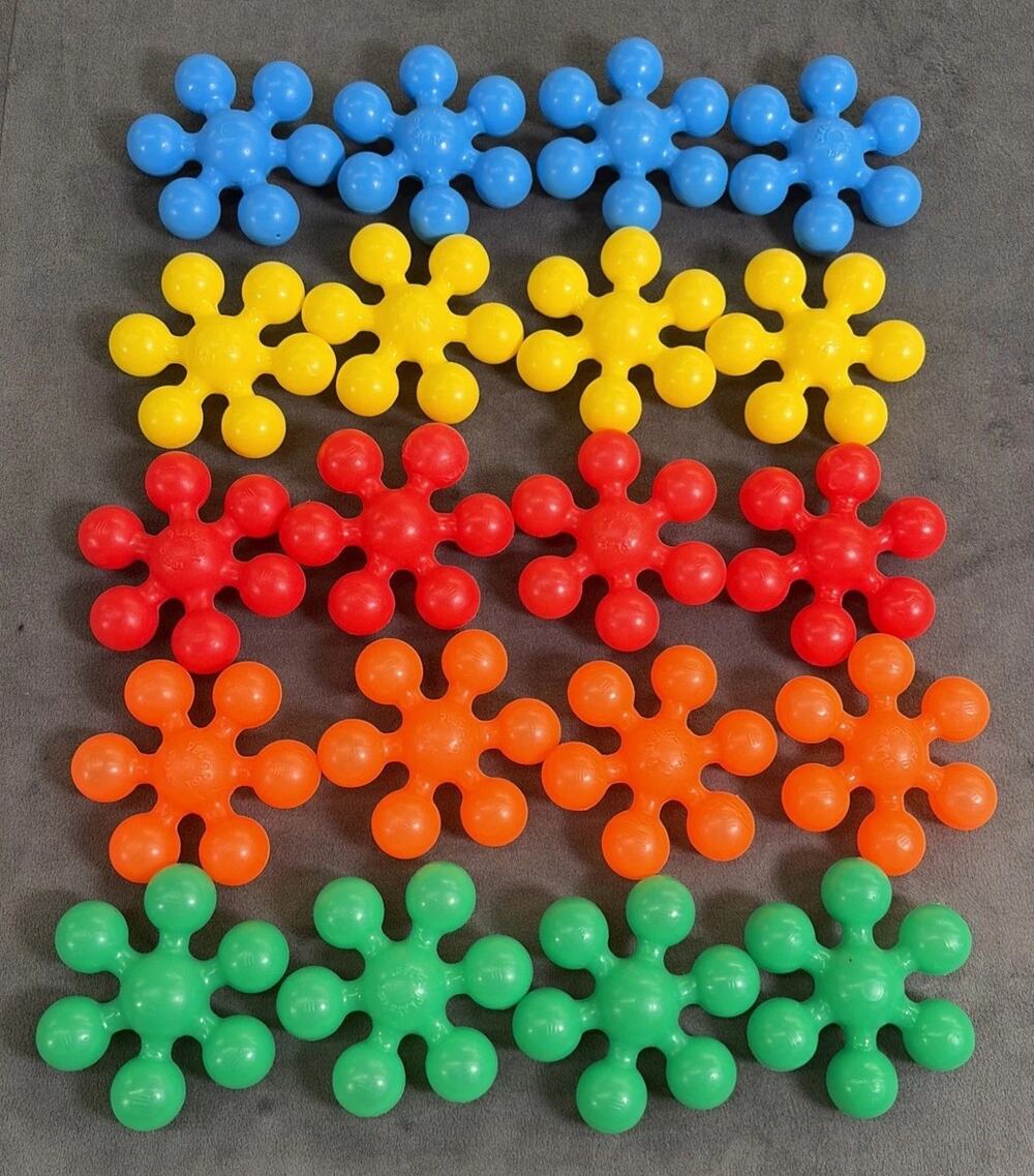 Playskool Star Links - Linking Toy - Vintage - 20 pieces 5 colors 1981 Charity